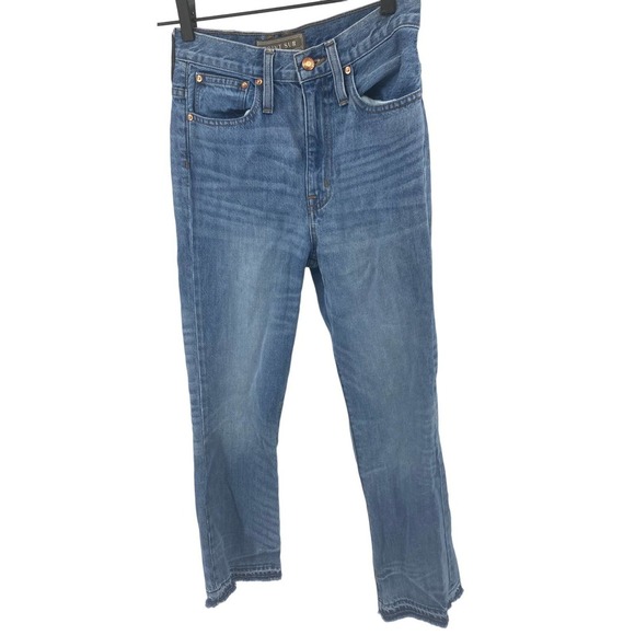 J. Crew Denim - J. Crew Point Sur Denim Jeans Bootcut Crop Fray Raw Hem Size 24 Dyed Designer